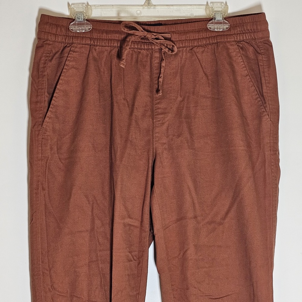 Gap Pants Womens Medium Orange Brick Drawstring Chino Stretch Office Workwear M - Picture 2 of 16